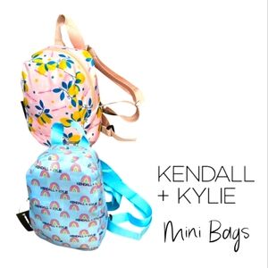 KENDALL & KYLIE Mini Backpack, Bag Blue w/Rainbows or Pink w/ Lemons